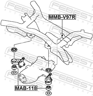 Fits FEBEST MAB-118 SILENT REAR DIFFERENTIALGMITSUBISHI LANCER CY,CZ  ⭐UK Stock⭐