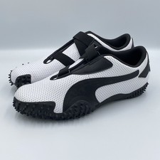 PUMA Mostro Perf White Black Perforated Leather Strap Sneakers Mens 11 397331-01