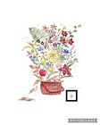 Fall Flower Basket Floral Watercolor 5x7 Giclee Fine Art Print Sarah Hinzpeter 