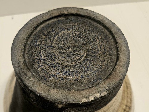 Handmade Studio Pottery Bowl | Black & Cream Glaze | Textured Matte Finish | 7" - Picture 6 of 11