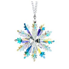 2025 Crystal Snowflake Star Ornament Glass Christmas Tree Ornaments Multi Color