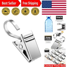 25 Silver Stainless Steel Curtain Clips for Versatile Decoration & Organization