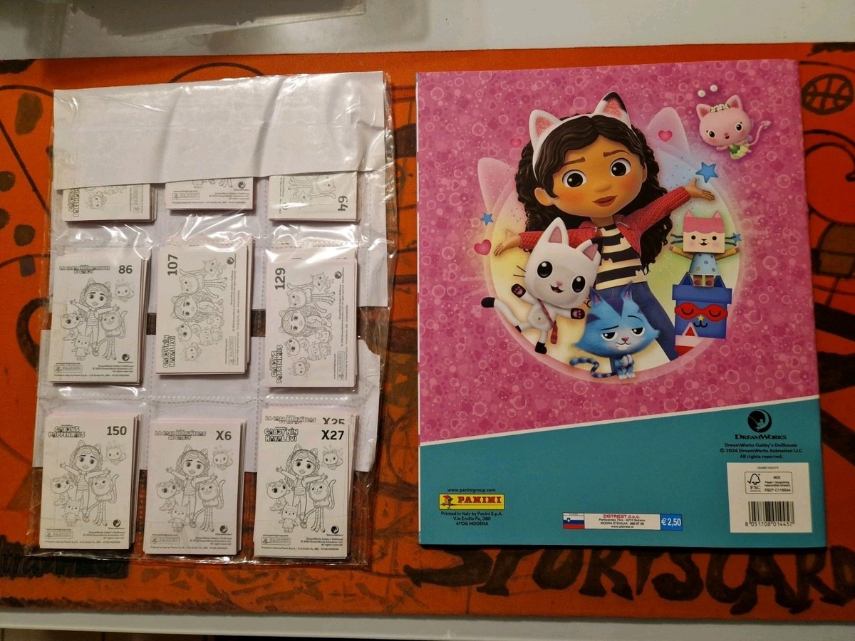 GABBY'S DOLLHOUSE Panini Sticker Collection COMPLETE SET+EMPTY
