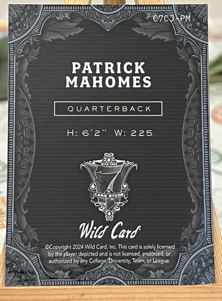 🔥Patrick Mahomes -KANSAS CITY CHIEFS 2024 Wild Card JOKER - 1/1 SSP- Foto 3 de 3