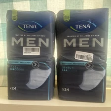 Tena Men Incontinence Protector, Level 1, 24 Count - 2 PACK- 48 Total