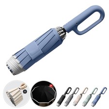Ring Buckle Fully Automatic Umbrella, Reflective Safety Strip, Sturdy Windpro...