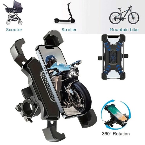 Support Téléphone Moto Verrouillage Auto Militaire Anti-Secou Support Téléphone Vélo E BIKE - Photo 9 sur 12
