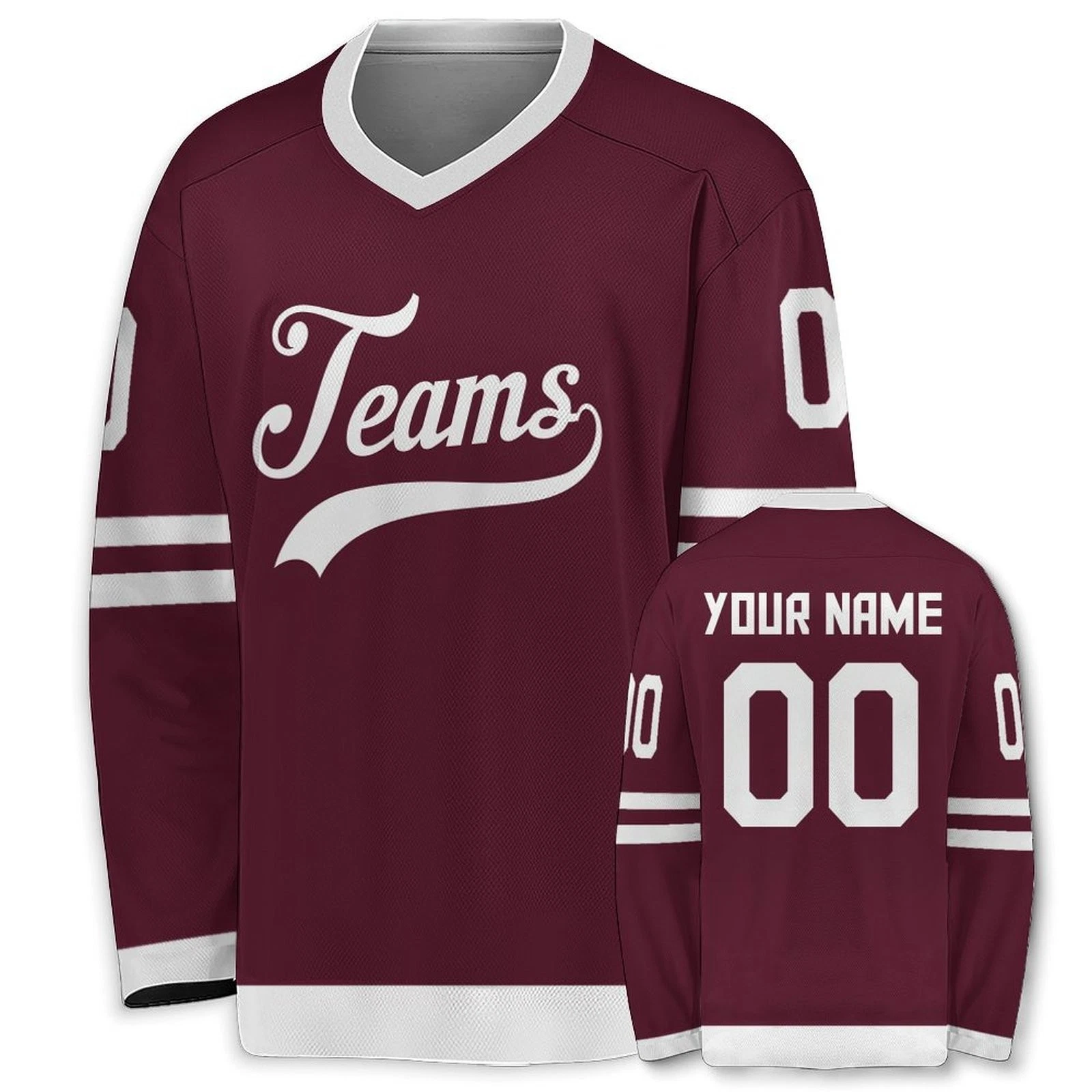 Custom Practice Hockey Jersey - Personalized Name Number For Games & Casual Wear
