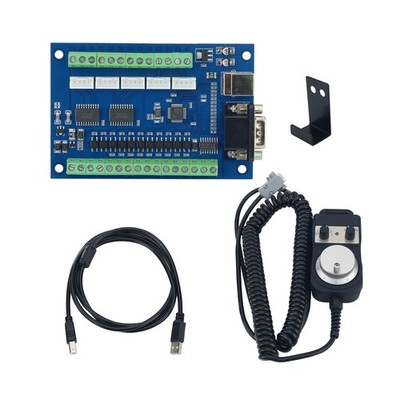 USB MACH3 5 Axis Driver Board Breakout Board with MPG Handwheel+Controller