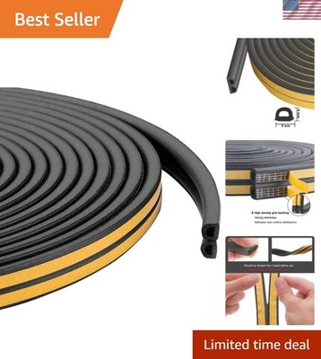 Weather Stripping Seal Strip Tape, Doors Windows Frame Self Adhesive D Type F...