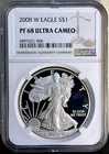 2008-W $1 PROOF AMERICAN SILVER EAGLE • ASE • NGC PF 68 UCAM • West Point
