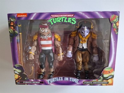 TMNT Teenage Mutant Ninja Turtles in Time Kenner Playmates Bebob Rocksteady SNES