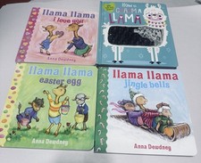 LLAMA LLAMA Anna Dewdney Picture Book Lot Board Books Sequin Red Pajama