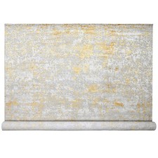 12'x14'9" Beige Abstract Design Wool and Silk Hand Knotted Oversized Rug R10208