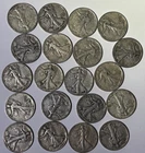 $10 Face Value Roll of 20 90% Silver Walking Liberty Half Dollars  Full Dates