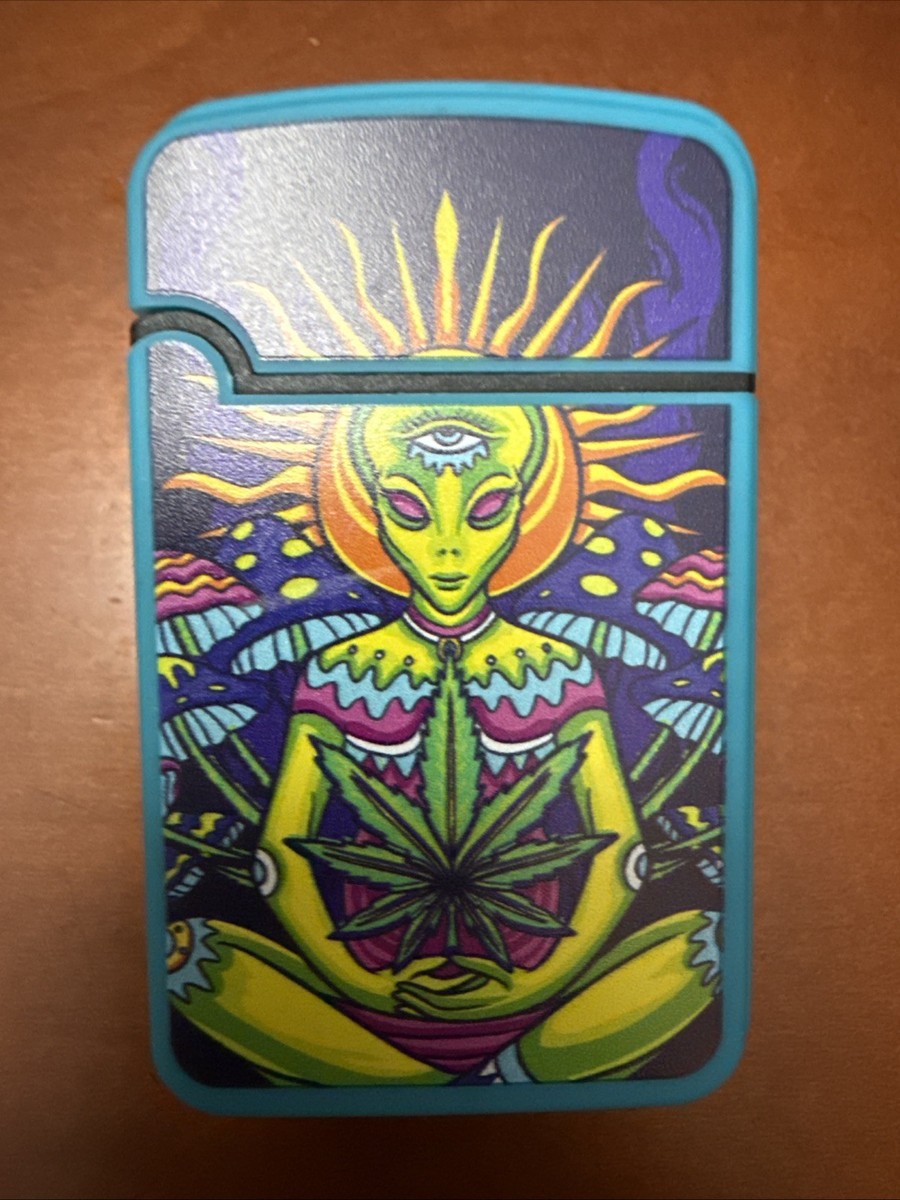 alien cigarette lighter Zengaz Jet Flame Lighter Alien Print Collectible