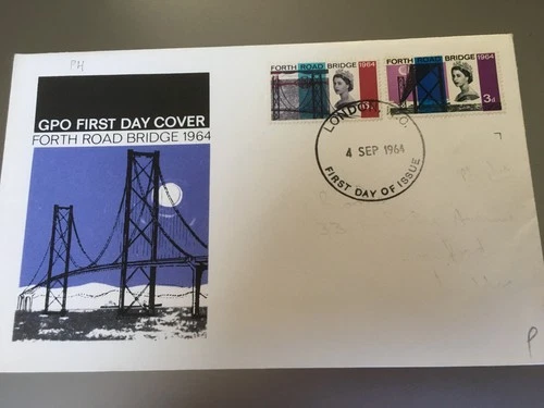 GB STAMPS RARE FIRST DAY COVER 1964 FORTH BRIDGE  PHOSPHOR