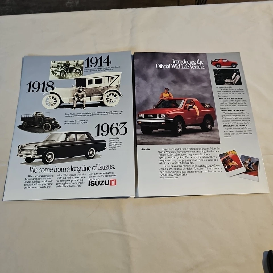 Lote De 7 Camionetas Isuzu 1981-2006 Original Car Venta Folleto Catálogo Foto 4 de 4