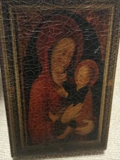 Madonna Litta Hinged Wood Book Box Hideaway Hidden Storage Decor 10”