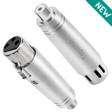 RCA Female to XLR Female Adapter 2 Pack by Togconn for Audio Devices