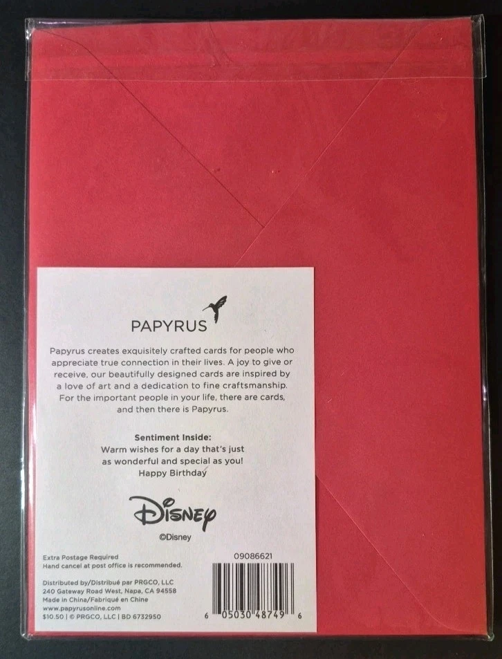 Tarjeta de cumpleaños Papyrus Disney Minnie Mouse NUEVA sellada Foto 2 de 3