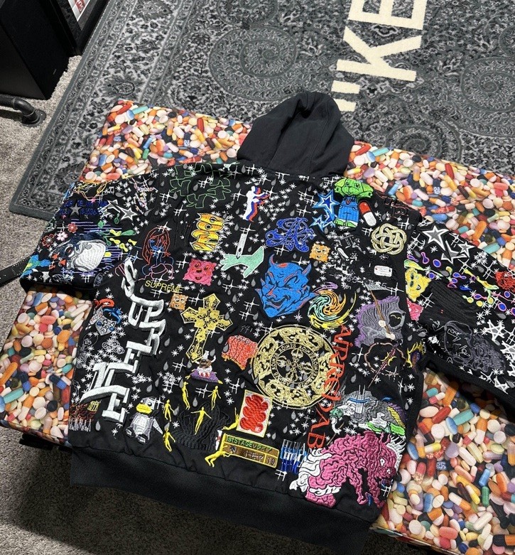 SS25 Supreme AOI Hooded Work Jacket Black Men's Size Medium Brand New In Hand!!!
