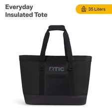 RTIC Everyday Insulated Tote Bag, 35 Ltr Cooler Bag, Leak-Free Interior, Fits 58