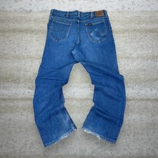 Vintage 90s Lee MR Jeans 38x32 Straight Fit Medium Wash Denim Made in USA