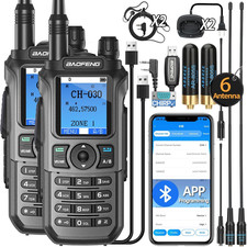 BAOFENG GMRS Handheld Radio Ham Radio Long Range GM21 Rechargeable Walkie Tal...