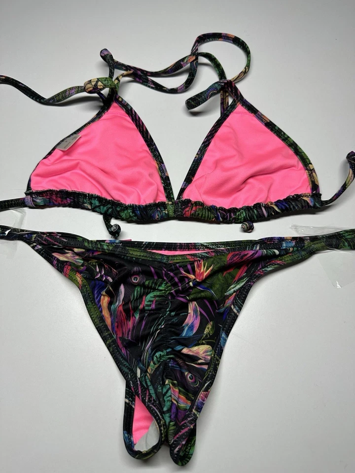 Bikini de natación micro Chynna Dolls 2 piezas parte superior talla M parte inferior ajustada S Paradise Foto 4 de 4