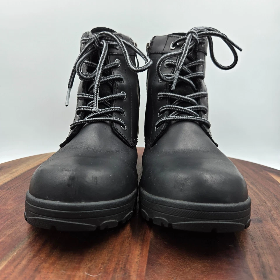 Botas Kodiak Arctic Grip Para Mujer 9 Cuero Negro Impermeable Lug Vibram Combat Foto 2 de 4