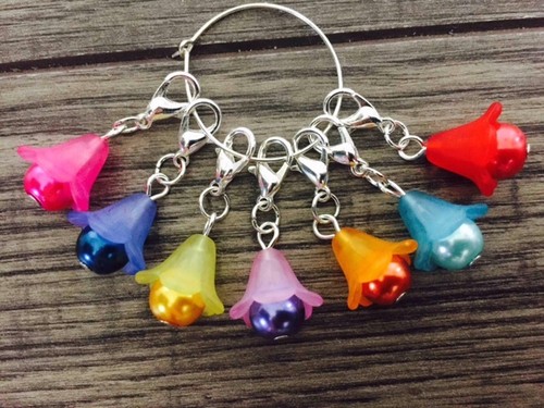KNITTING / CROCHET STITCH MARKERS,RAINBOW CHAKRA COUNTERS - Picture 8 of 8