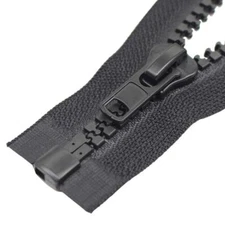 2PCS #10 21 Inch Heavy Duty Separating Jacket Zippers Black Bulk Sewing