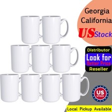 36LOT 15OZ Sublimation Ceramic Coating Mugs Heat Transfer Coffee Cups w/ Box