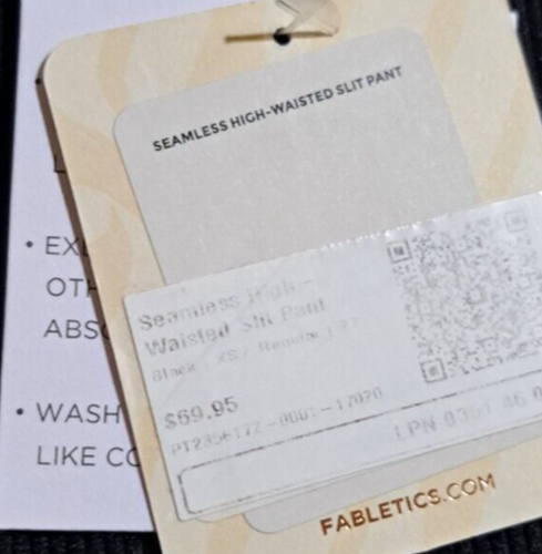 Pantaloni donna Fabletics neri senza cuciture costine profonde vita alta alla caviglia spacco taglia XS - Foto 5 di 11