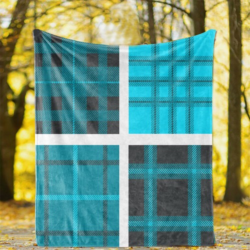 Retro Patchwork Plaid Bedspread Sofa Throw Blanket Holiday Birthday Gift Flannel - Picture 3 of 21