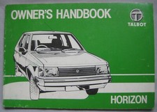 1981 Talbot Horizon Owner's Handbook 