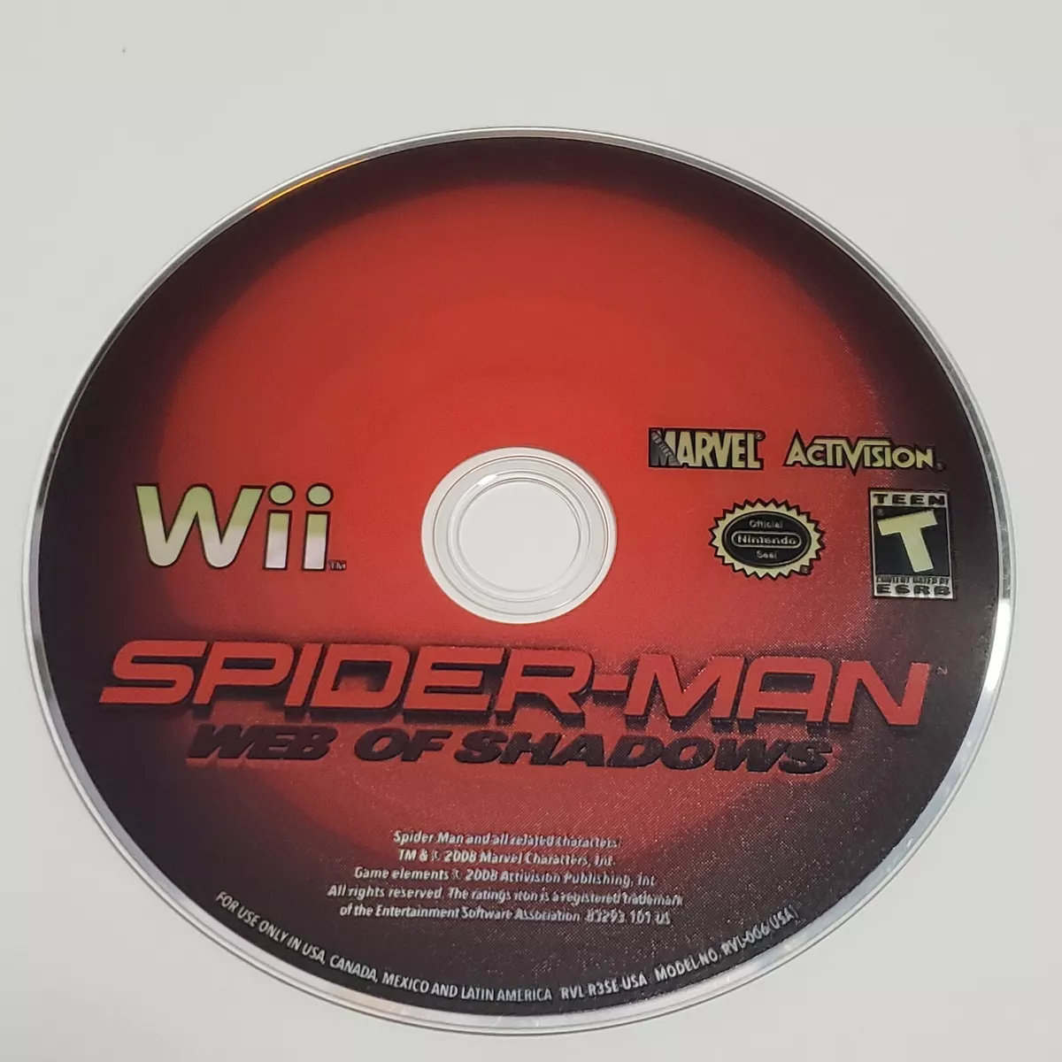 Spider-Man Web of Shadows Nintendo Wii 2008 Complete