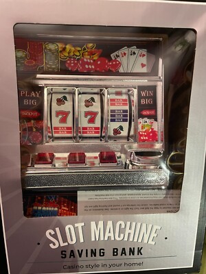 Savings Bank Spinning Wheel Casino Vegas Style Slot Machine NEW