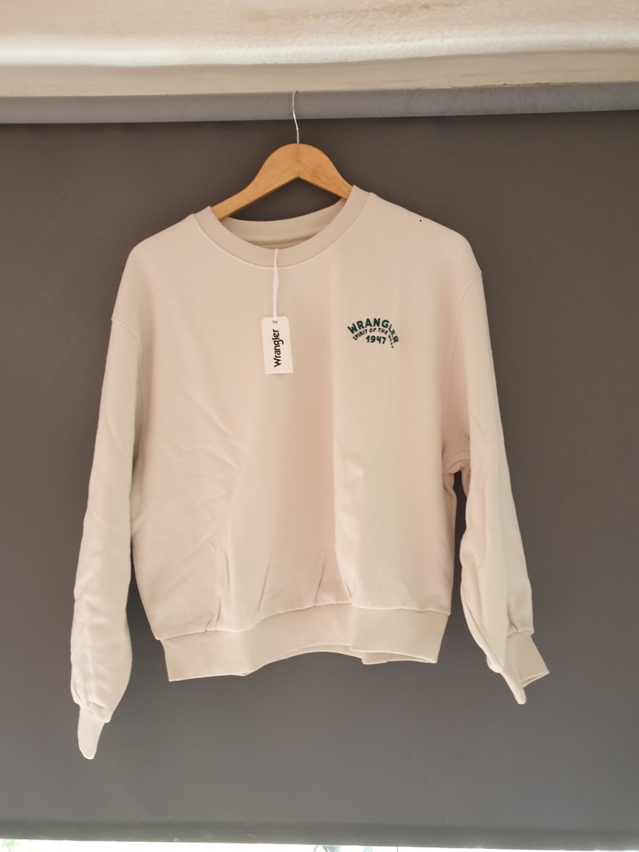Womens oversized sweat vintage white size S Wrangler UK