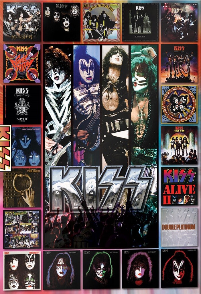 Jigsaw Puzzle Entertainment Music KISS Album Covers Montage