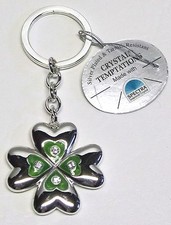 G 4679 Silber Schlüsselanhänger Kleeblatt Swarovski Bleikristall Crystal 11cm