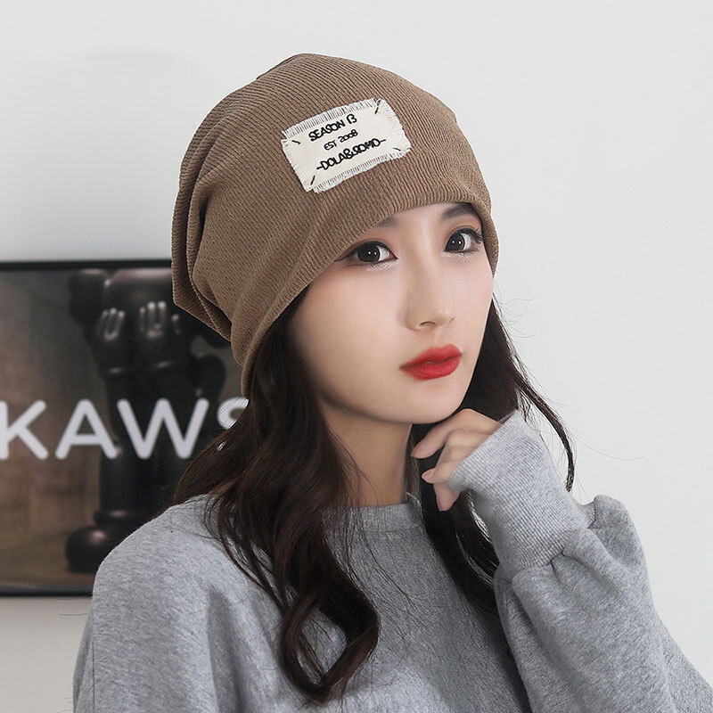 Women Skullcap Wool Hip Hop Beanies Cap Autumn Cool Slouchy Hip Hop