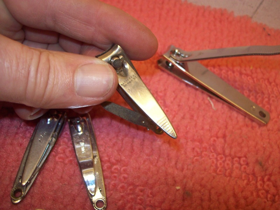 Lot of 4 Vintage Trim Nail Clippers 2" Bassett 74, Derby CT, USA, 3