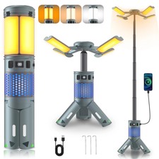 Camping Lantern Rechargeable Telescopic, 12000mAh Waterproof LED Flashlight