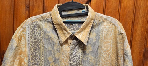 Tori Richard Shirt Mens XL Multicolor Floral Colorblock Hawaiian Camp Made In US - Picture 2 of 9