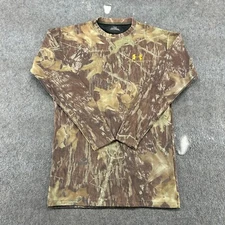 Under Armour Shirt Mens XL Realtree Camo Mock Neck Fitted Compression Polyester