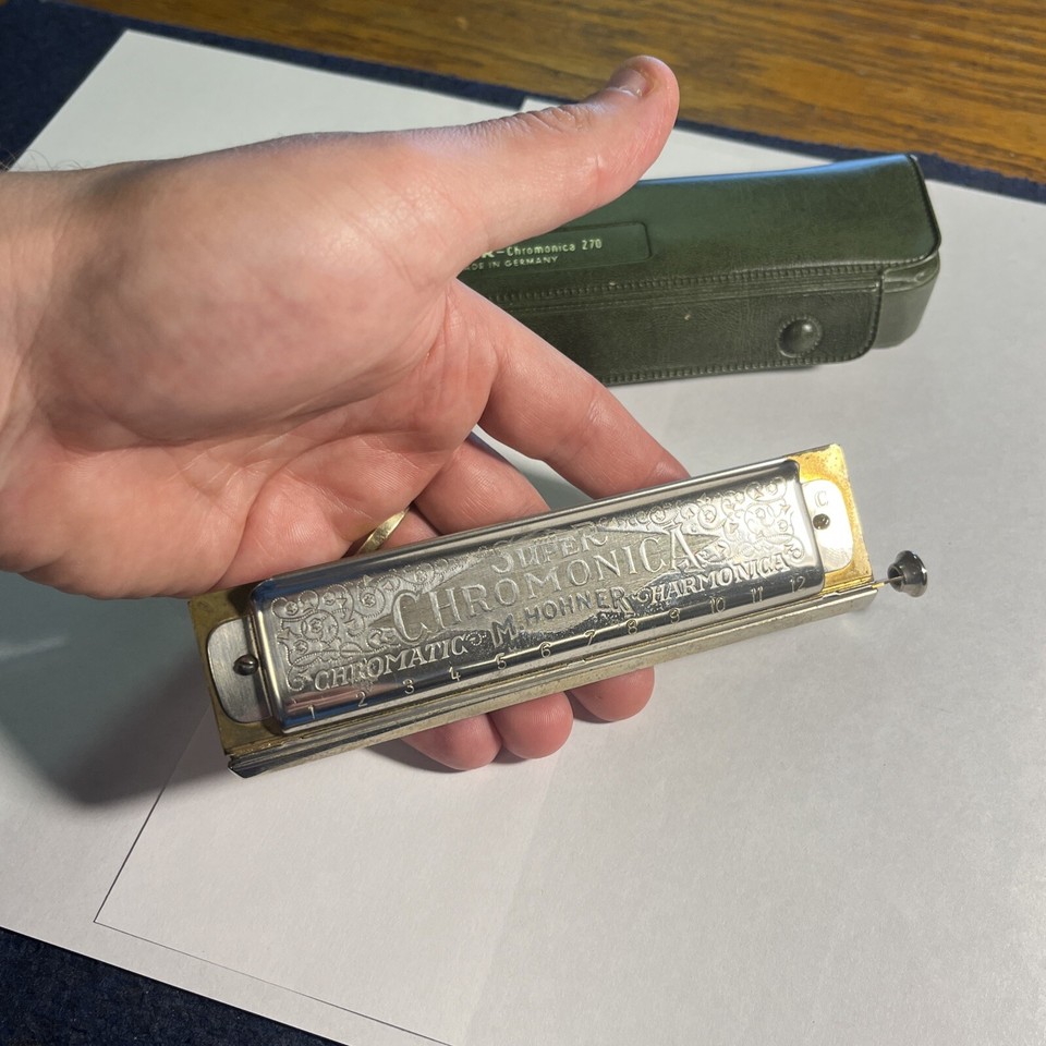 VTG HOHNER Super Chromonica 270 Harmonica Key of C w/Original Case