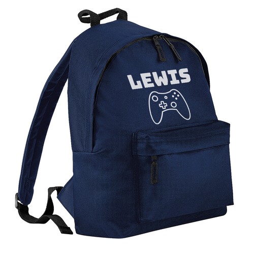 Personalised Name Gaming Backpack Kids Boys Girls School Nursery Bag Rucksack - Picture 10 of 24