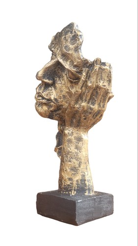 Estatua moderna rostros humanos color dorado para decoración del hogar 6,5 pulgadas - Imagen 4 de 14